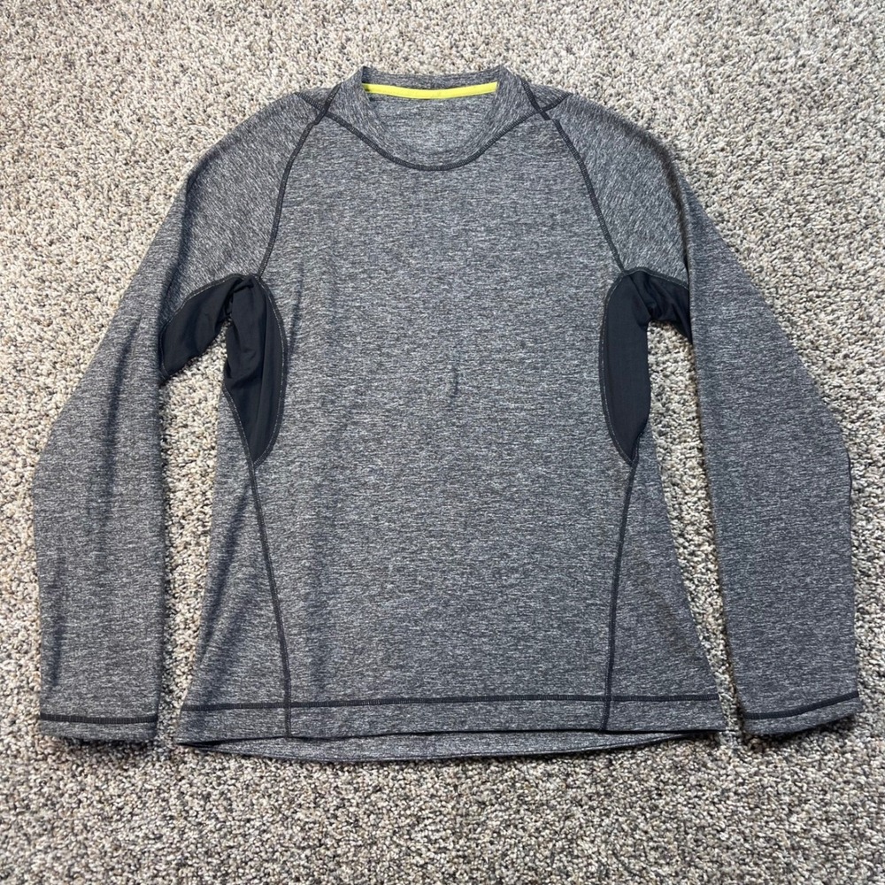 Lululemon Women's M Long Sleeve Athletic Top Heathered Gray Mesh Underarm Panels